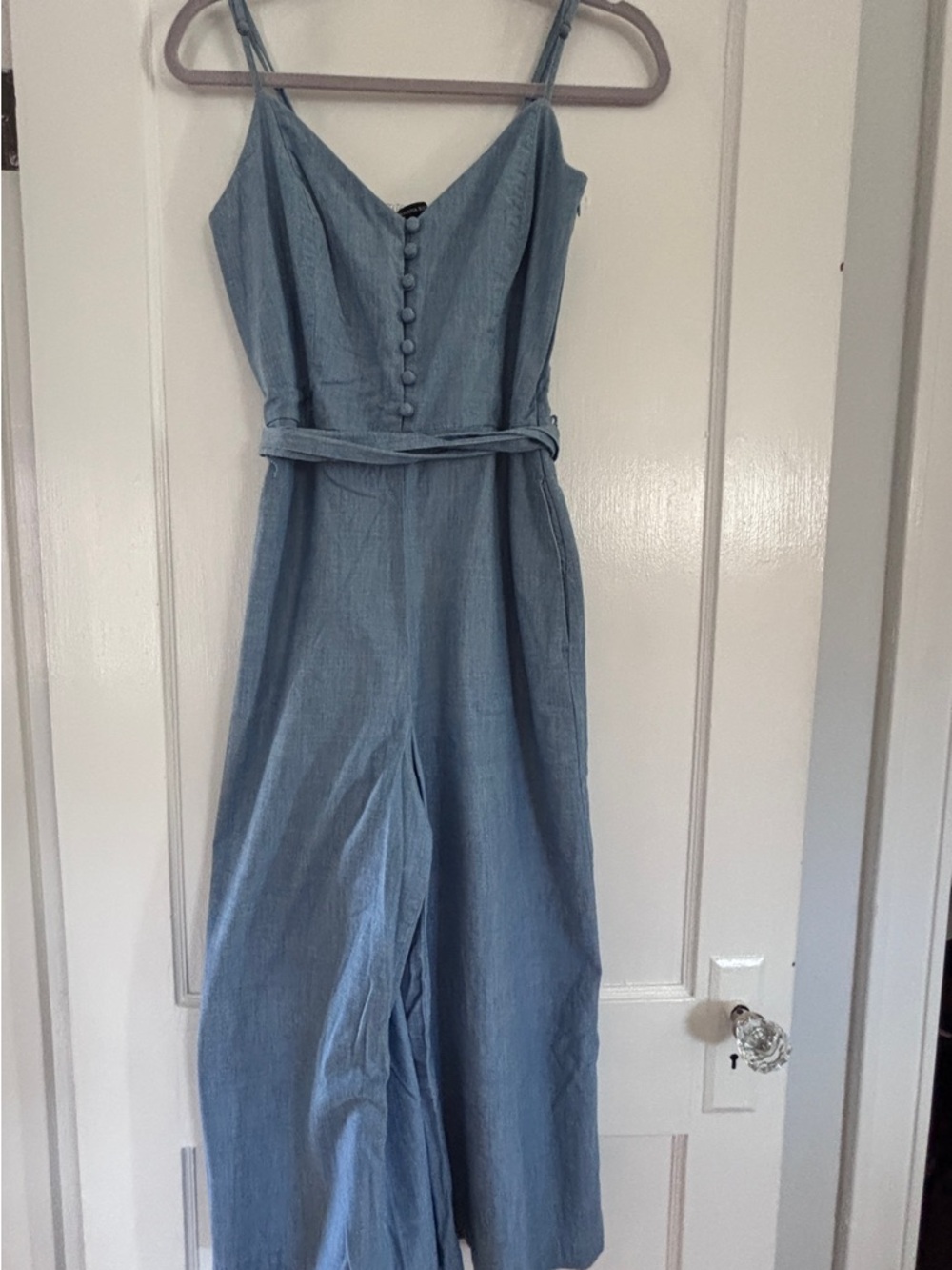 Banana Republic Chambray Wide Leg Jumpsuit